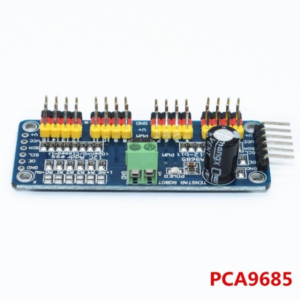 PCA9685 16 Kanal 12 Bit PWM - Servo Motor Sürücü Devresi I2C Modülü I2C interface PCA9685 module (16 Channel 12-bit PWM/Servo resmi 1